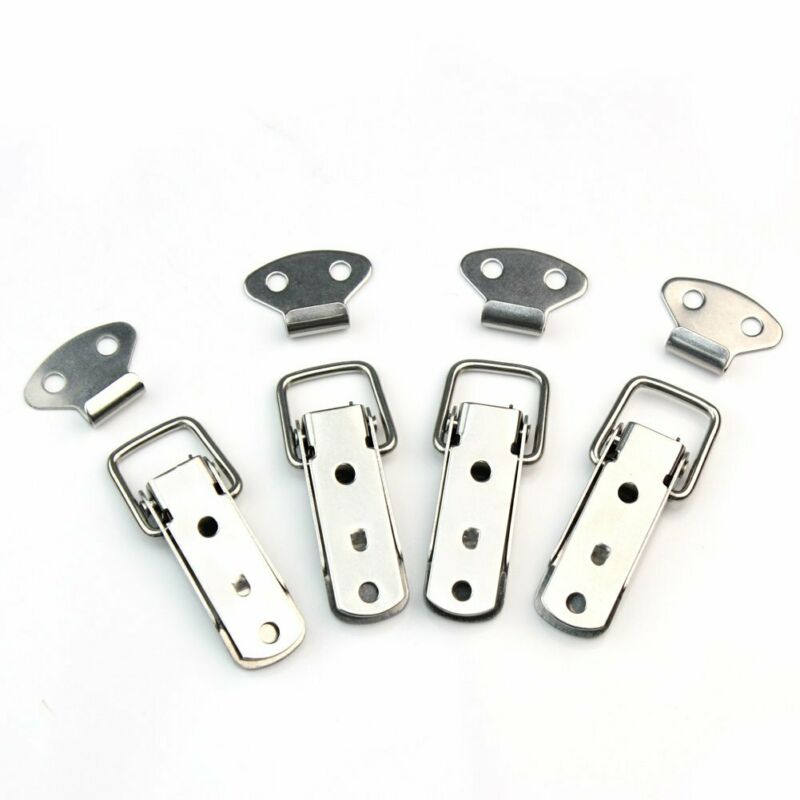 1Pc Cabinet Box Locks Spring Loaded Latch Catch Toggle 44x23mm Stainless Steel Hasps For Sliding Door Window Furniture Hardware