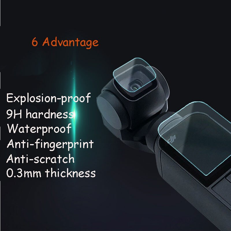 3- pakks beskyttelsesfilm og linsefilmsett til osmo lomme håndholdt gimbal lommekamera beskytter tilbehør