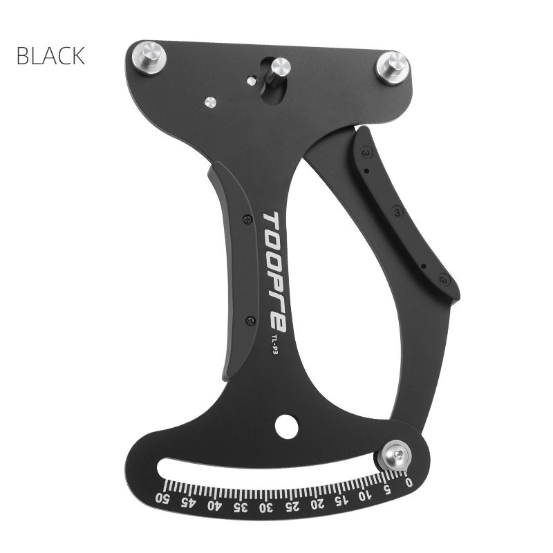 Toopre Fiets Spaak Spanningsmeter Mountainbike Velg Wiel Groep Spanning Meting Afwijking Correctie Tool: Black