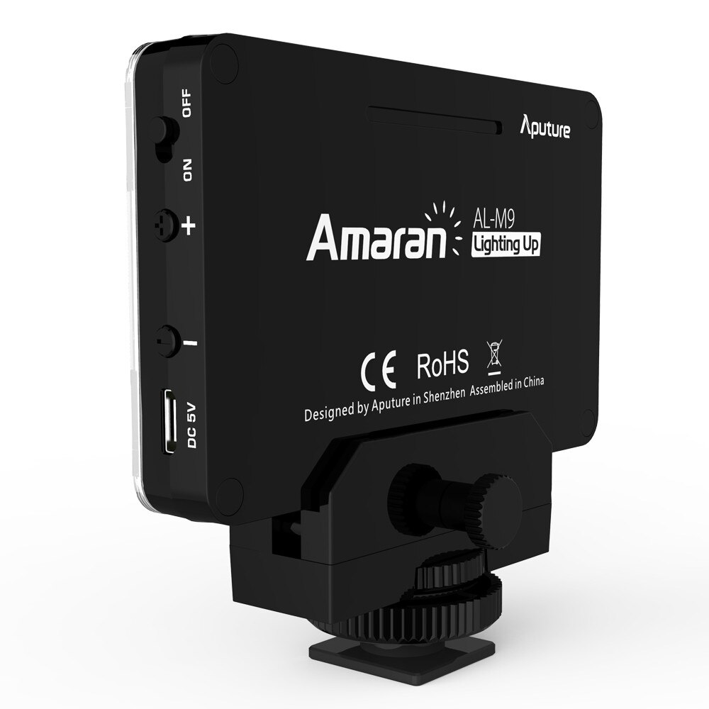 Aputure AL-M9 Verlichting Up Zakformaat Led Cri/Tlci 95 + 9 Smd Lampen 9 Stappen Dimmen 5500K voor Sony Canon Nikon Camera Etc