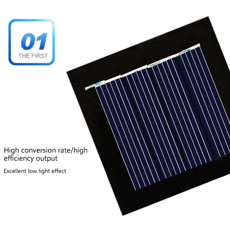 Micro Solar Board fotowoltaiczne 5 sztuk 2V 100Ma ogniwa słoneczne z przewodami Solars płyta epoksydowa DIY projekty zabawki 54mm x 54mm K1KF