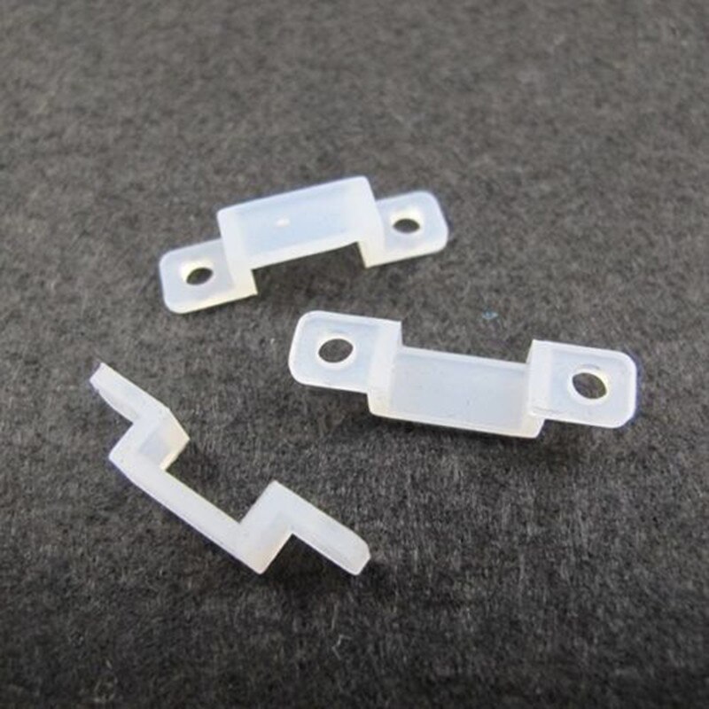 50pcs/lot Silicon LED Strip Connector Clip Flexible Light Strips Fixing Holder For 10mm Width 5050 5630 Light Strip