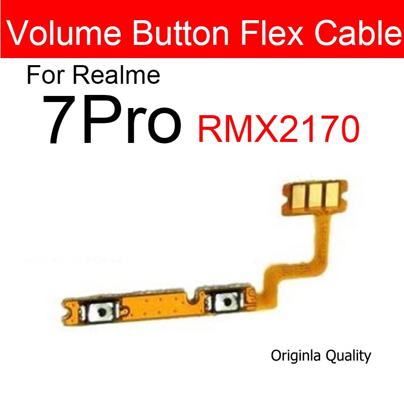 Przyciski regulacji głośności przewód kabel dla Oppo Realme 7 7i 7zawodowiec 8 8S 5G boczne klawisze głośności przewód elastyczny płaski mini spust części zamienne: 7Pro Volume