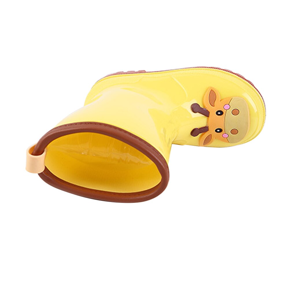 Kinderen Regen Laarzen Cartoon Pvc Regen Laarzen Waterdichte Pvc Antislip Schoenen Blueand Geel Cartoon Schoenen