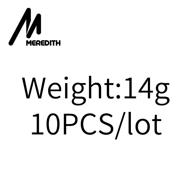 MEREDITH-anzuelos de pesca Jigging, 10 unids/lote, 3,5g, 5g, 7g, 10g, 14g: 14g-10pcs