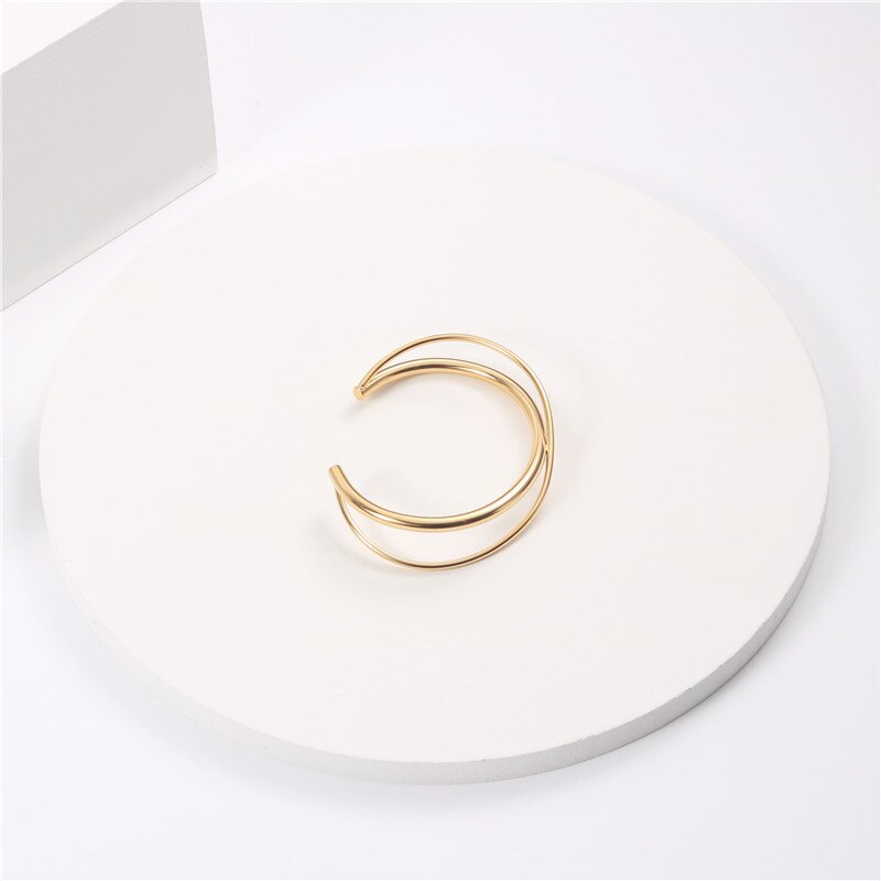 original golden ladies bracelet cold wind niche double-layer girlfriends bracelet small fresh opening bracelet