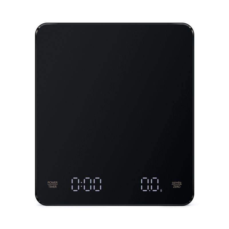 3kg 0.1 Digital Brewing Coffee Scale LED Screen Charging Pour Kitchen Scales Electronic Drip Coffee Weight Balance Timer Black