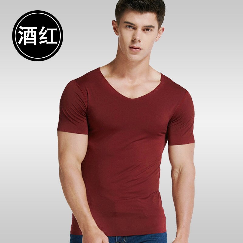 ELI22 nouveaux hommes maigre T-shirt gymnases Fitness musculation T-shirt mâle impression T-shirt hauts été vêtements de sport: 5XL / Rouge