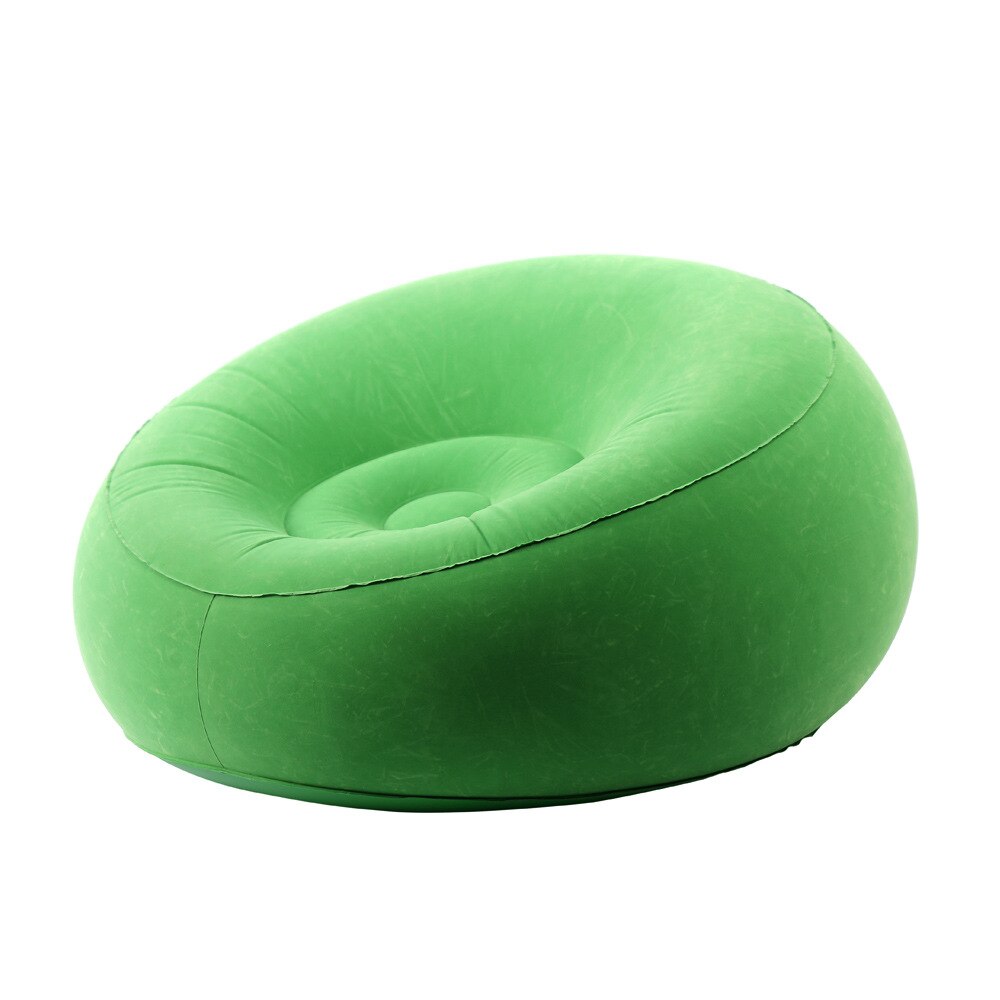 Flocking PVC Inflatable Lazy Sofa Seat Lounge Air Chair Indoor Outdoor Portable Leisure Single Person Sofa