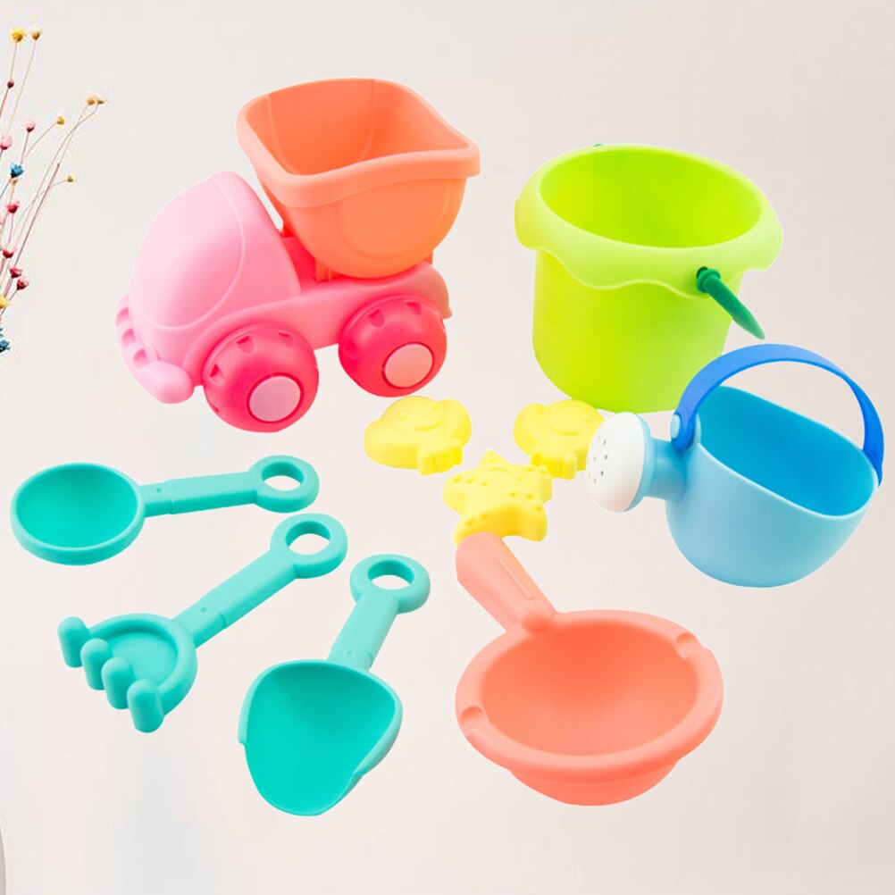 10Pcs Beach Toys Set Interesting Funny Durable Sand Molds Shovel Bucket