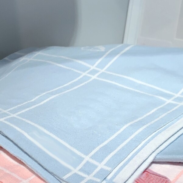 B126 Neue Pony doppelseitige reine baumwolle gewinde decke Baby kinderwagen Sofa abdeckung decke freundlicher umarmung decke Baby junge mädchen Decke: Himmel Blau / 12-18M