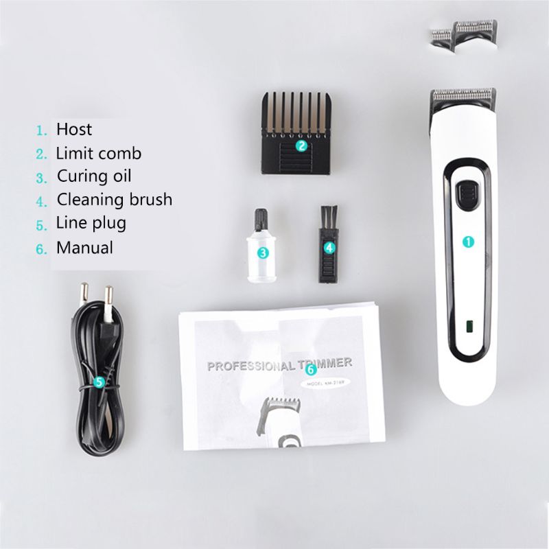 Electric Hair Clipper Rechargeable Shaver Fast Charging Adjustable Clippers