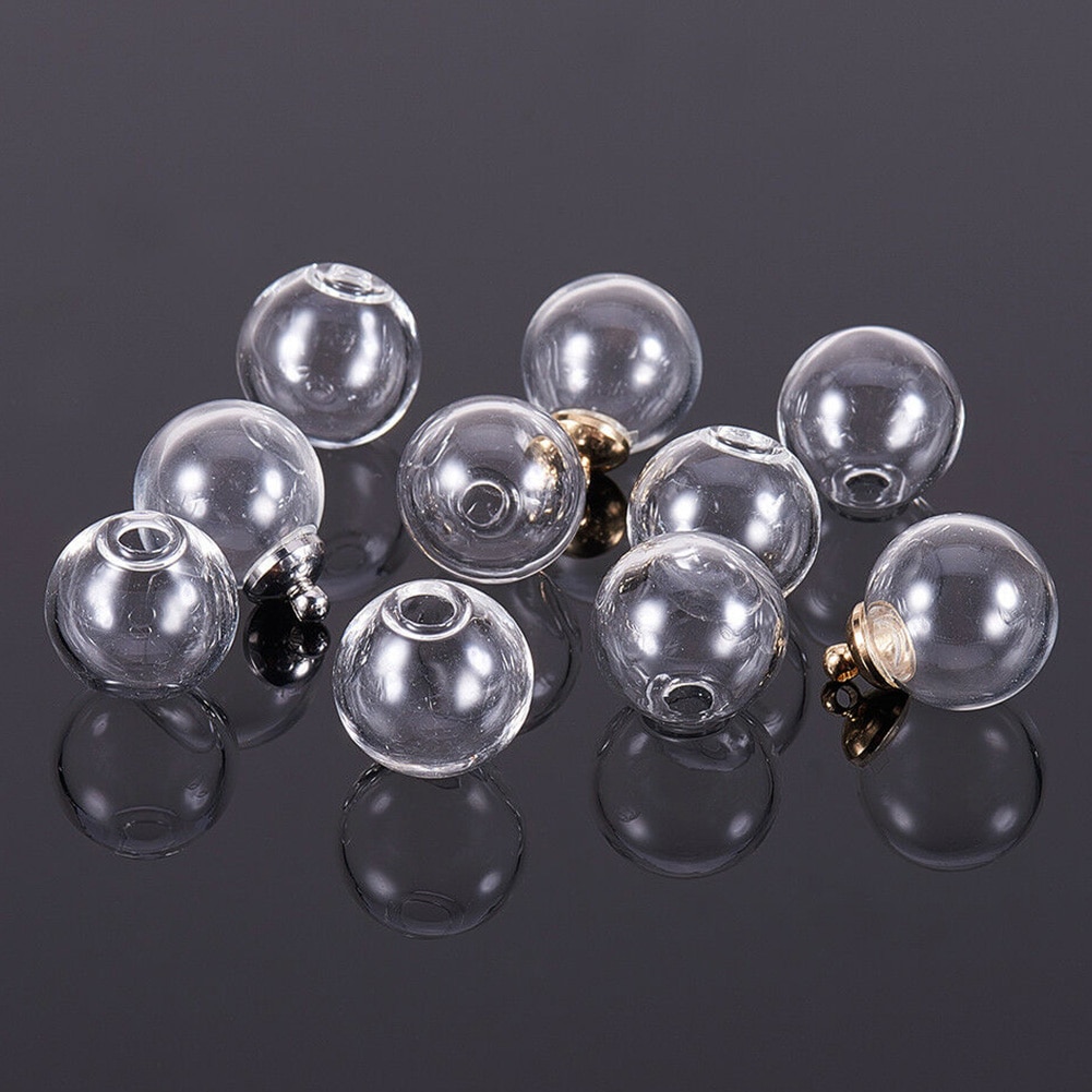 Clear Crystal DIY Pendant Charm Party Glass Globe Bottles Earring Necklace Decoration Girls 16mm Handmade Pendants