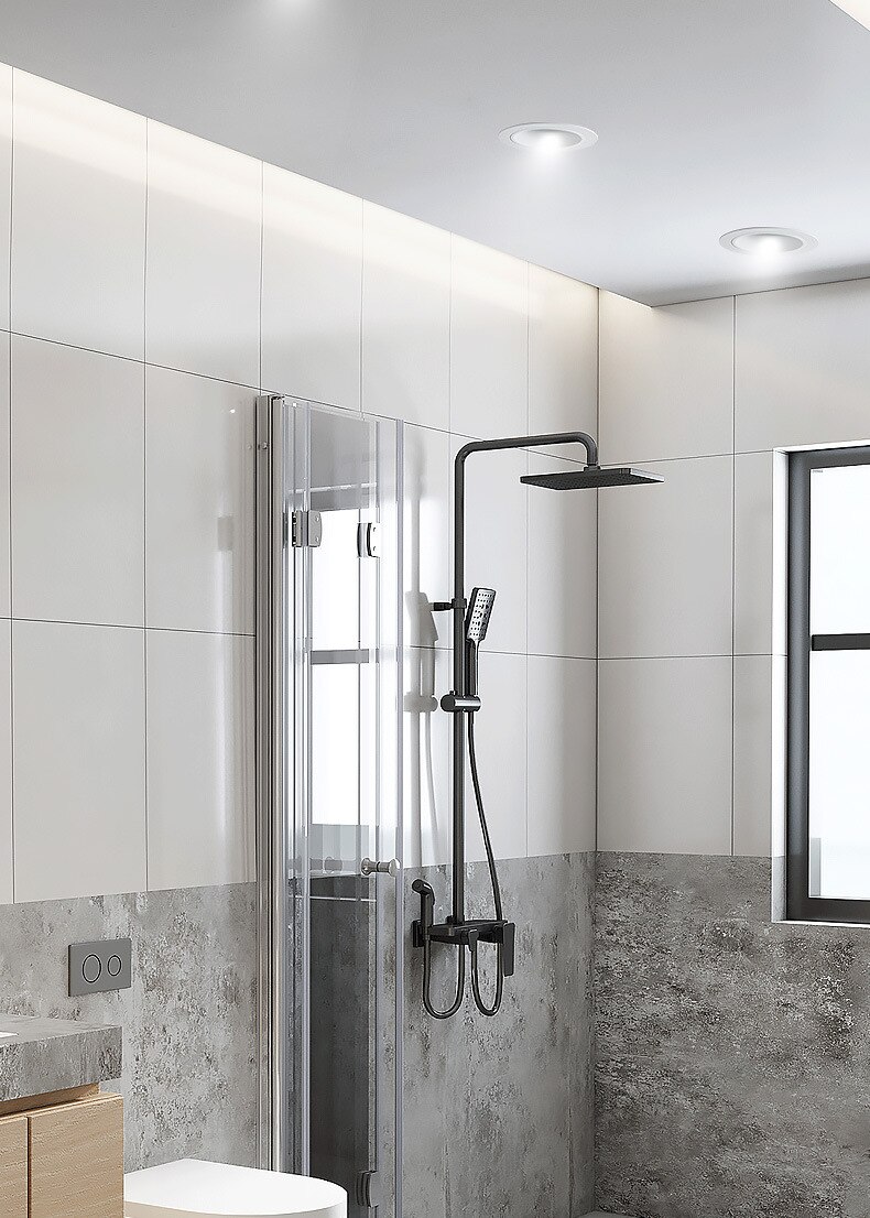 Commercial Deep Anti-Glare LED 12W Recessed Dimmable Downlight IP65 Waterproof Anti-Fog Bathroom Kitchen Home Recessed Spotlight