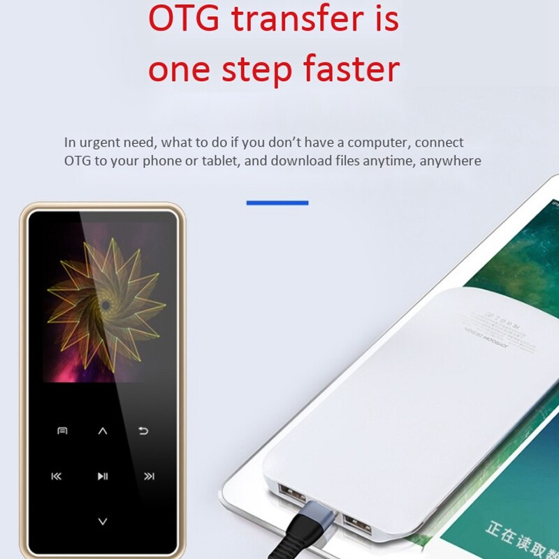 MP3 Player, 8GB Bluetooth 4.0 MP4 Music Player with Earphones, 1.5-Inch TFT Screen, FM Radio, HiFi Smart Voice Recording