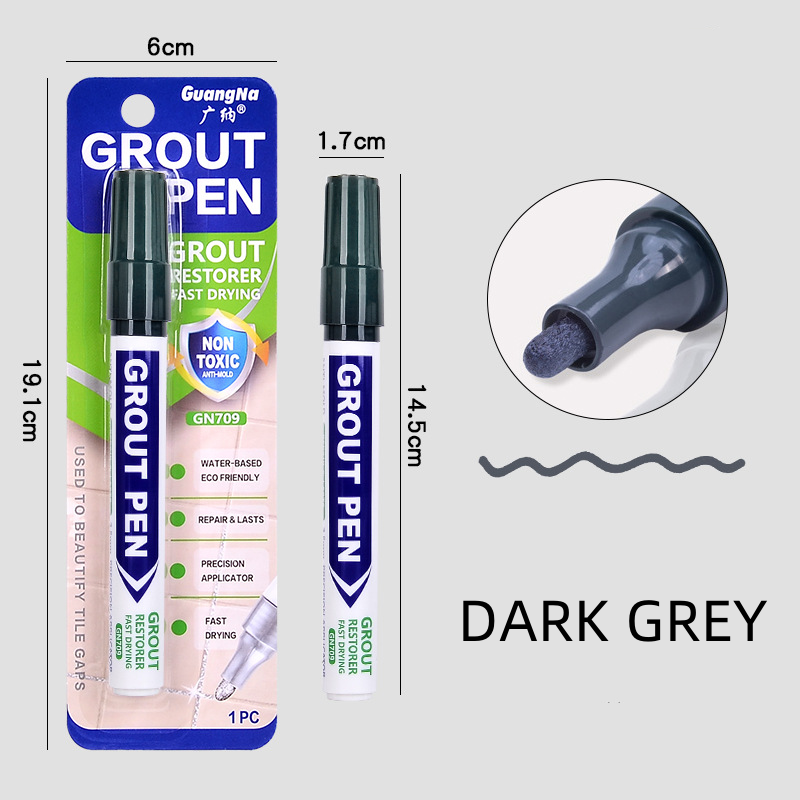 8 farver hvid fugepen vandtæt vægfuge restaureringspen til badeværelse, væg og gulv, dekontaminering, søm reparationspenne: Burgunder