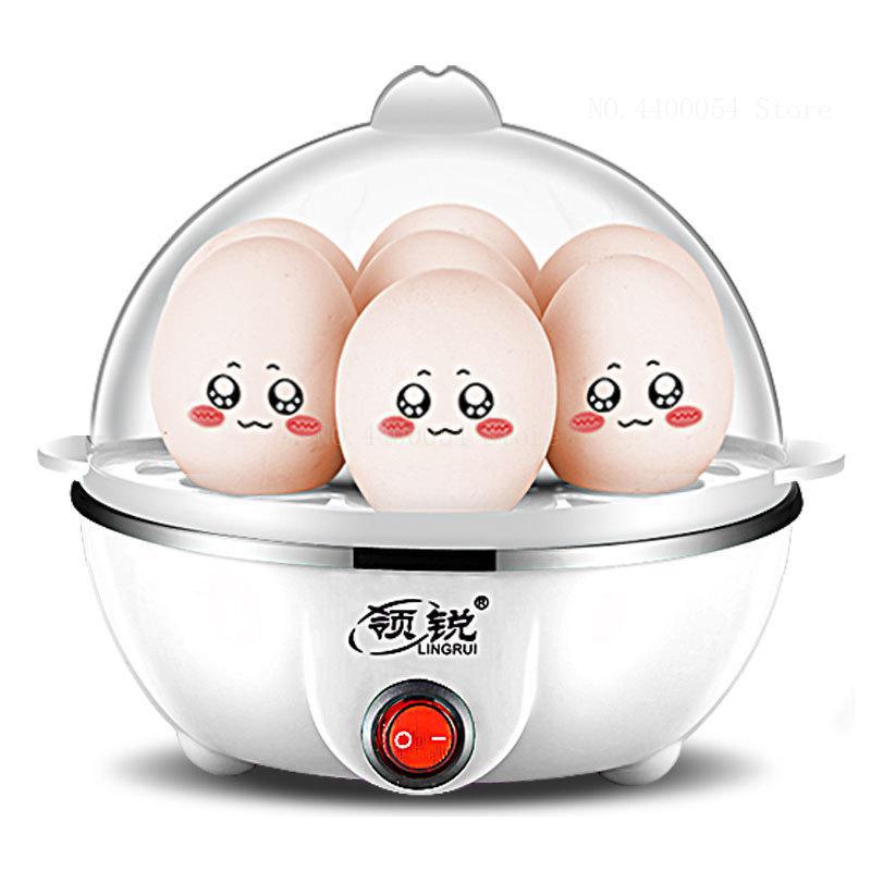 CCC Multifunctional stainless steel egg cooker Mini egg steamer Power failure protection breakfast machine 350W