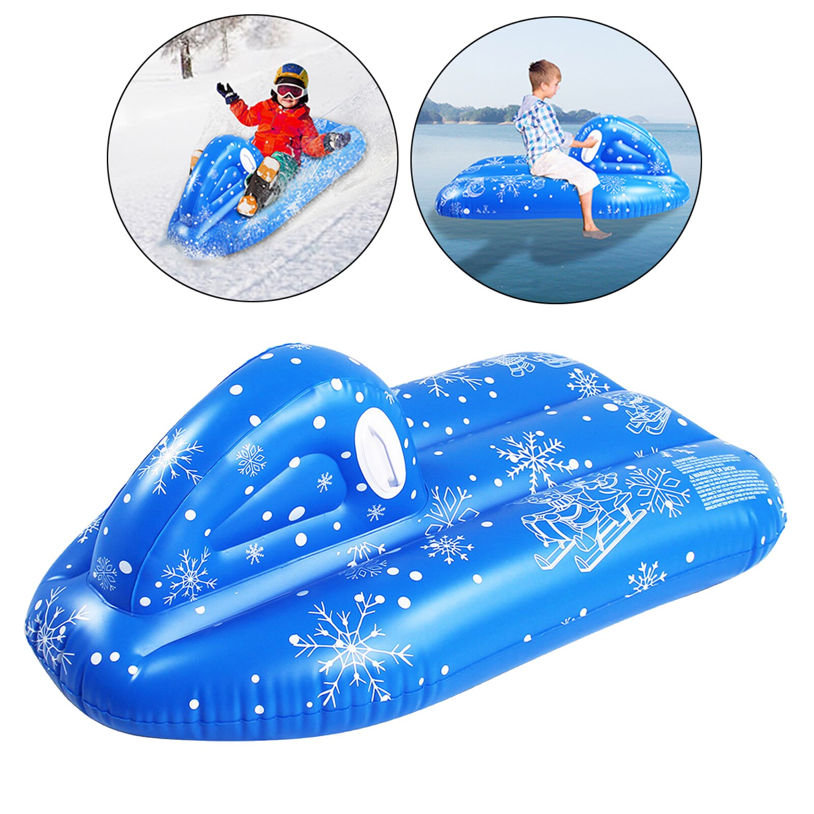 Snow Tube with Two Handle,Inflatable Snow Sled for Kids and Adults for Highly Tolerant Abrasion Great for Winter Sport Fun