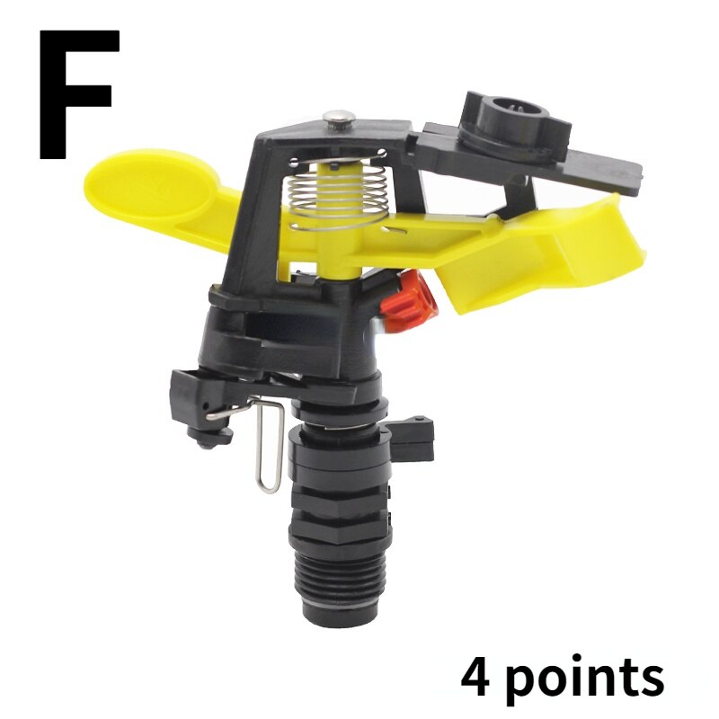 4 points 6 points plastic lawn sprinkler rocker 360-degree rotating sprinkler lawn sprinkler heads: F