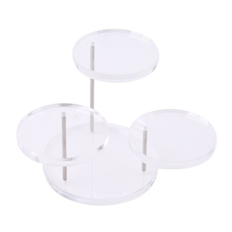 Acryl Sieraden Display Stand - Drie Ronde Draaibare Plateau's voor Ringen, Oorbellen, Kettingen
