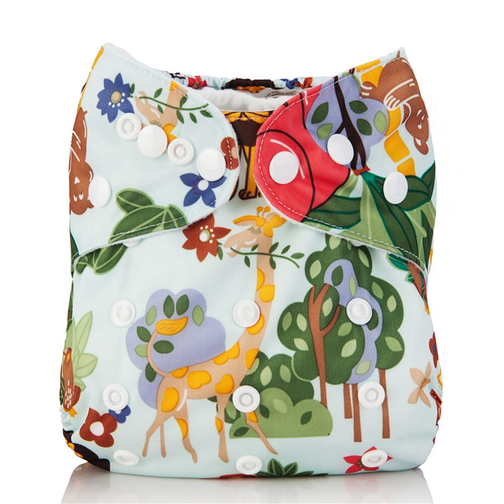 Baby återanvändbar tygblöja tvättbar tygblöja för unisex med 1pc blöjor av mikrofiberinsats: 5