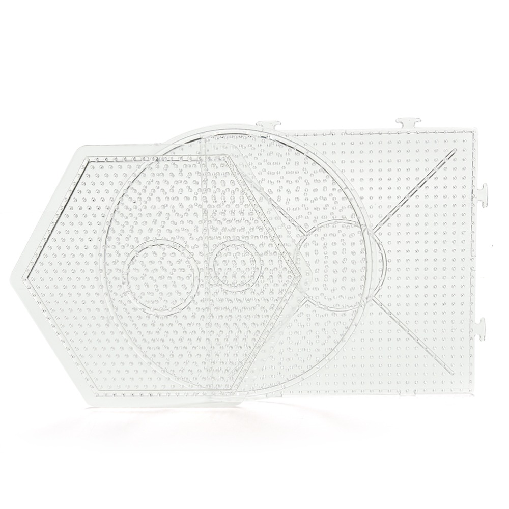 Kids Craft Fuse Beads Square DIY Puzzle Pegboards Patterns For 5mm Hama Beads Perler Beads Puzzles