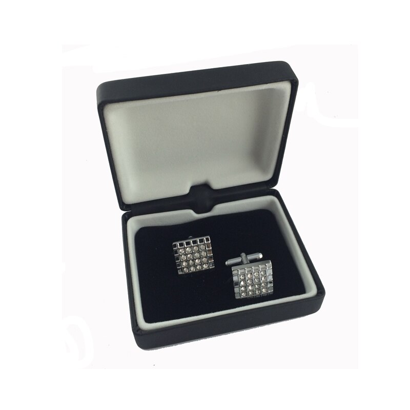 Caja de para gemelos, 1 par, caja de joyería negra, marrón, , cajas de almacenamiento de embalaje, bandeja de exhibición de joyería, contenedor