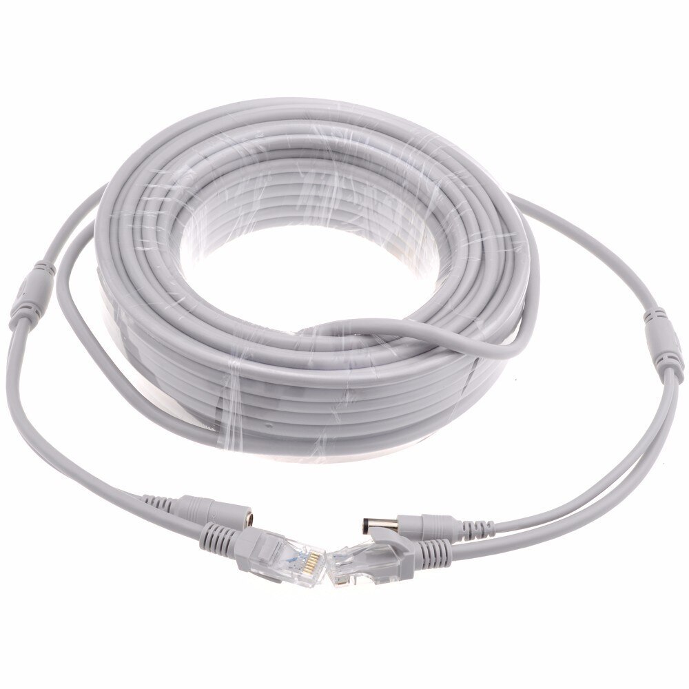 5m CCTV Network Cable RJ45 CAT5/CAT-5e Cable + DC Power Extension CCTV network Ethernet Cable For IP Camera NVR System