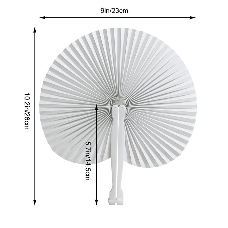36pcs Folding Fan Home Decoration Handheld Fans Paper Folded Fan Circular Paper Fan For Wedding Party A35