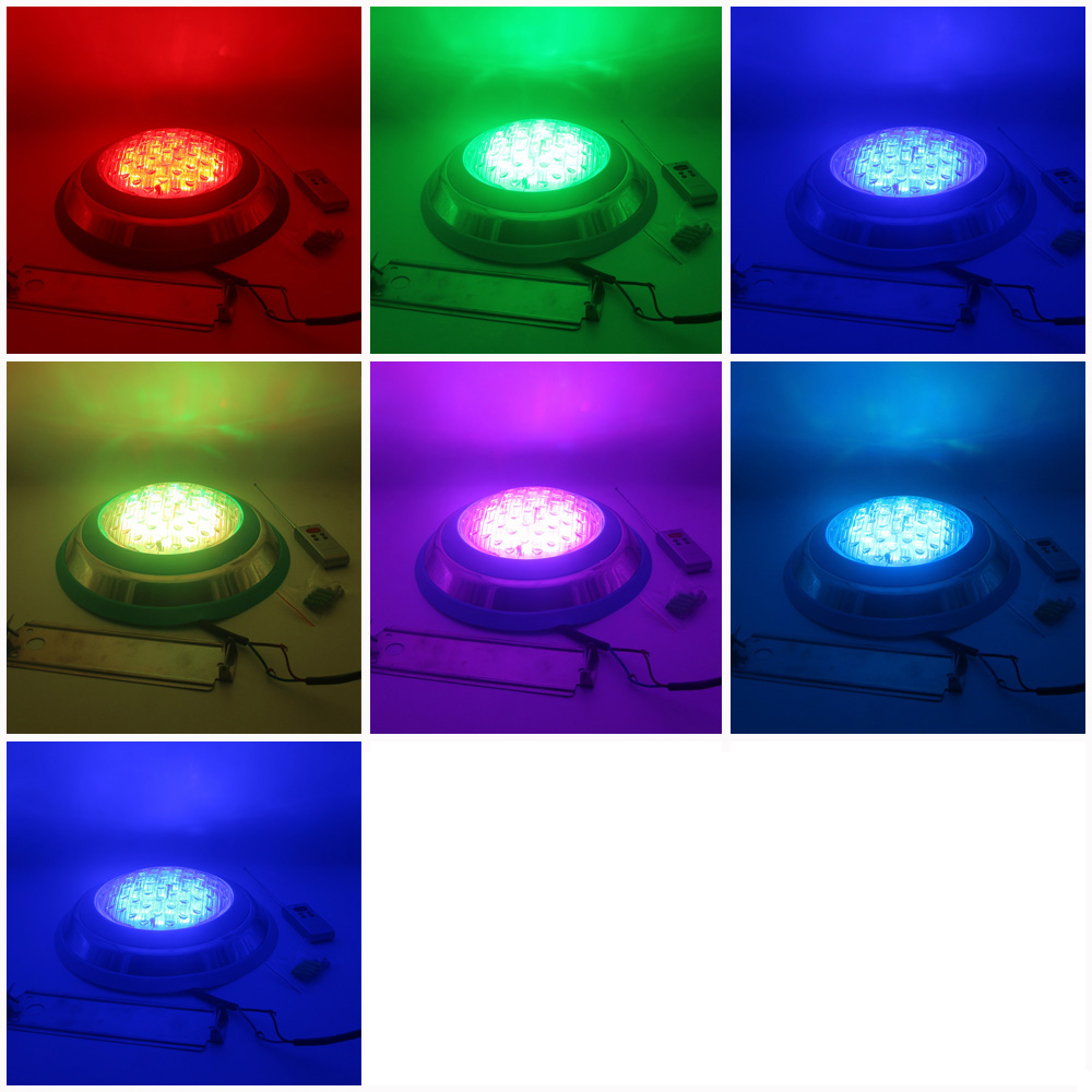 Oberfläche Schwimmbad LED 12V Unterwasser Licht RGB Schwimmen Lampe IP68 Wasser beweis Edelstahl 36W 45W 54W Brunnen Beleuchtung