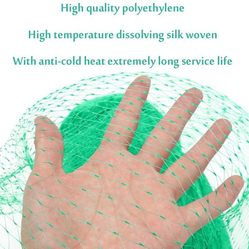 Green Anti Bird Protection Net Mesh Garden Plant Netting Protect Plants and Fruit Trees from Birds Deer Poultry Best Fencing