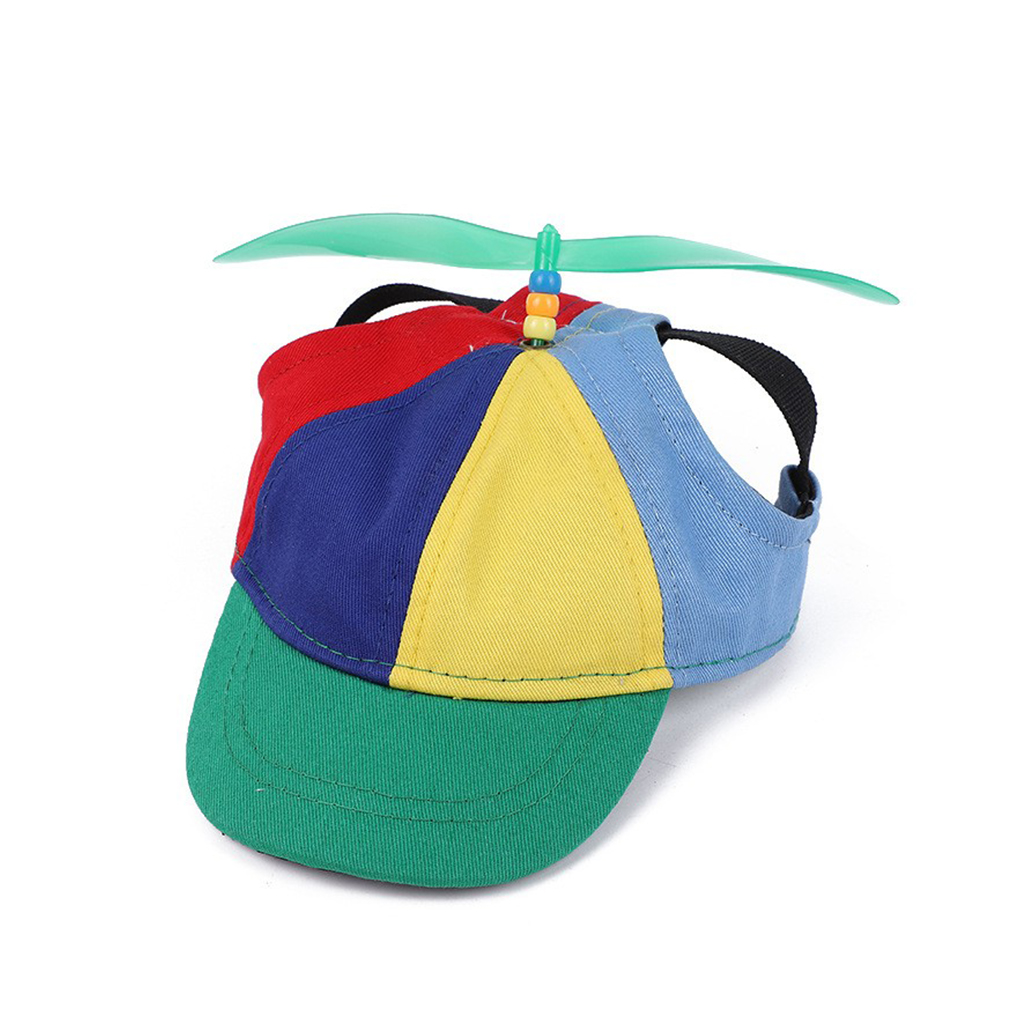 Chapeau à hélice pour animaux de compagnie, coloré, détachable, Adorable, résistant au soleil, respirant, remplacement, casquette décorative d'été pour l'extérieur, fournitures pour chiens et chats: L / green