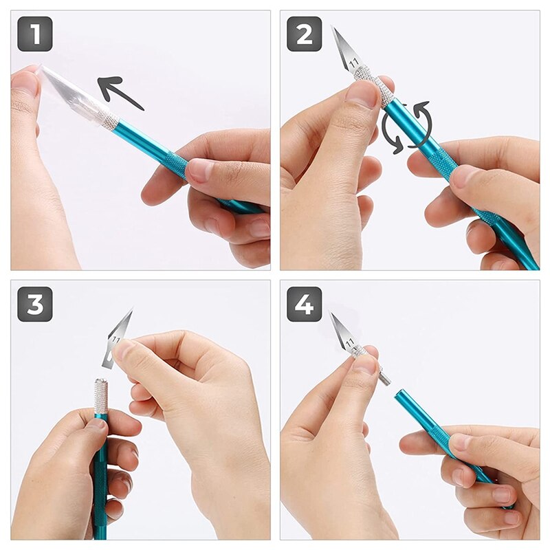 Hobby Knife Craft Knife Art Knife Precision Knife 36 Pack With 16 Sharp Hobby Knives And 20 Spare Hobby Knife Blades