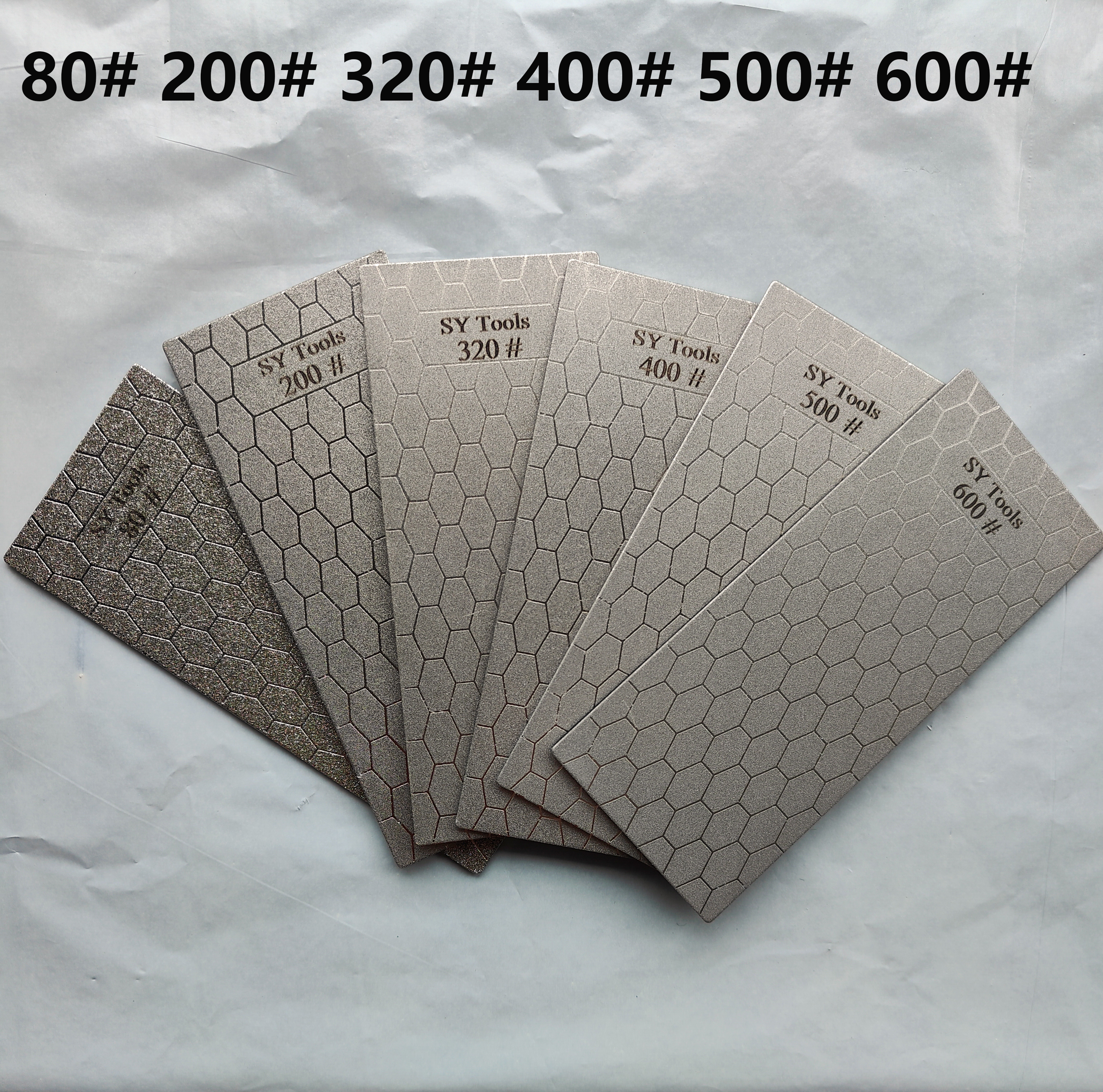 Juegos de piedras de afilar de diamante, sistema de afilado de cuchillos de diamante, herramientas de cuchillos de cocina para exteriores, piedra de afilar: Azul