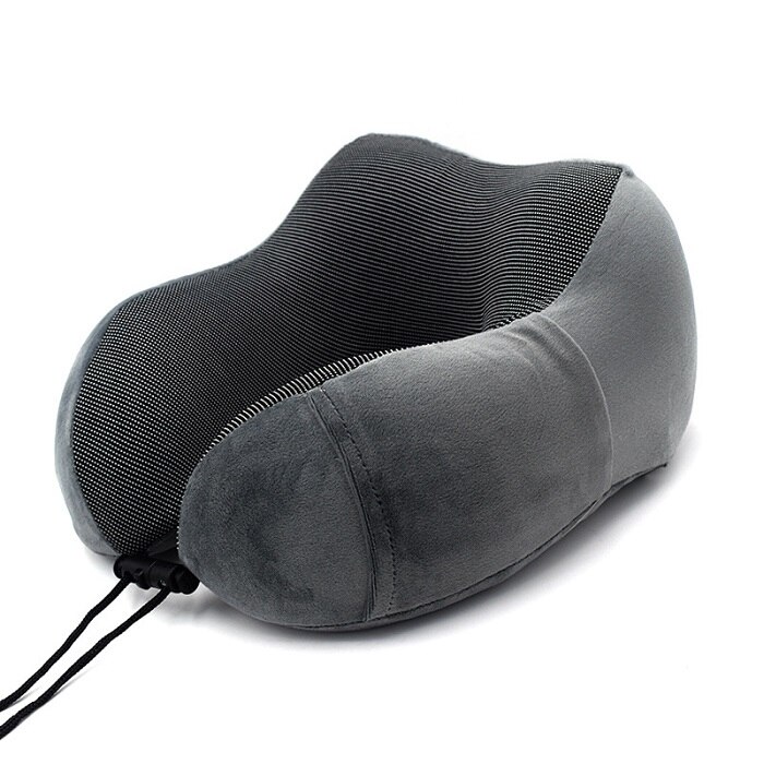 Joylove 1PC U Shaped Memory Foam Neck Pillows Soft Slow Rebound Space Travel Pillow Solid Neck Healthcare Bedding: gray