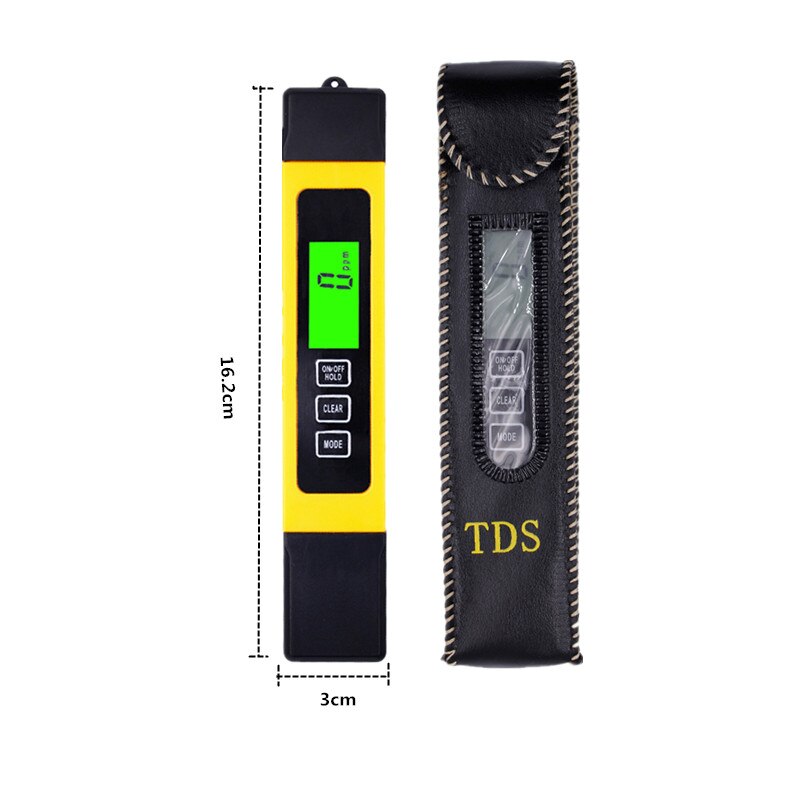 Titanium alloy probe 3 in 1 High accurate 0.1 LCD Digital TDS EC Tester meter water monitor ppm 0-9999 backlight 50%