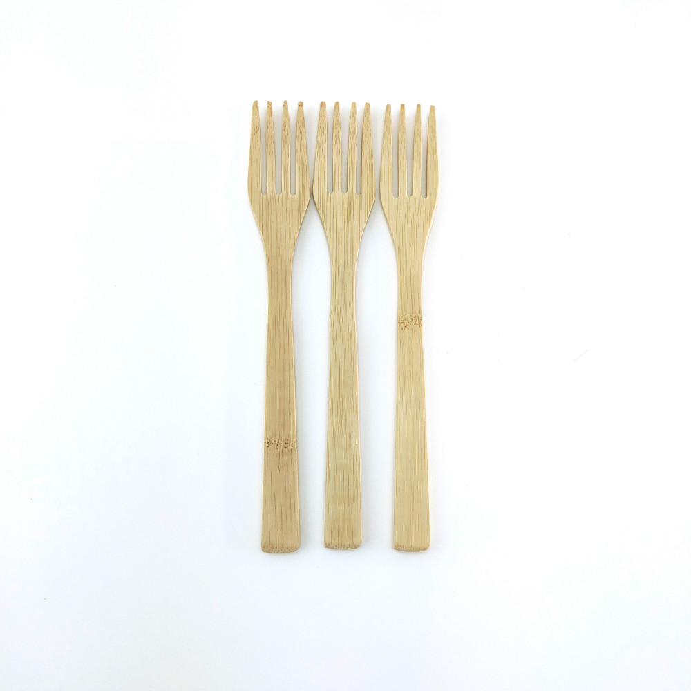 Garfo de madeira natural, talheres de bambu: 3 pcs 20cm fork