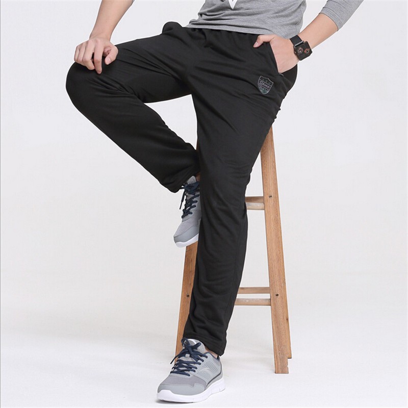 Menn fritidsbukser guttebukser mannlig høst straight helse billige bukser menn joggebukser pluss størrelse 4xl 5xl 6xl: Xxxl / Svart  k22
