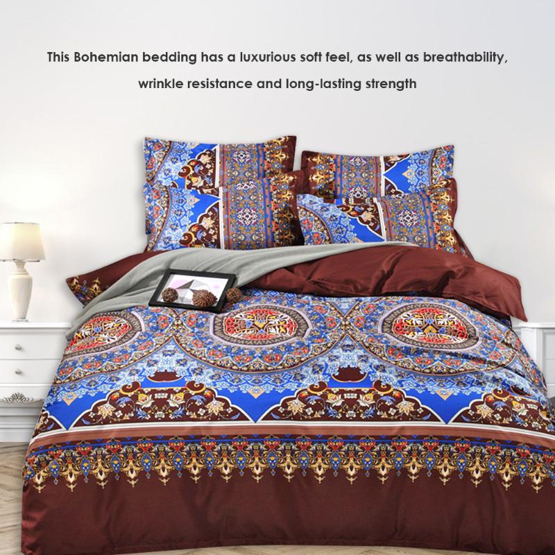 Style ethnique housse de couette taie d'oreiller drap de lit Mandala impression couette ensemble de literie housse de couette taie d'oreiller drap de lit