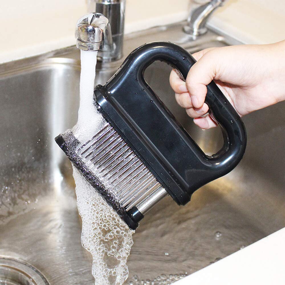 Kitchen 48 Blades Needle Meat Tenderizer Stainless Steel Meat Beef Steak Mallet Meat Tenderizer Hammer Pounder