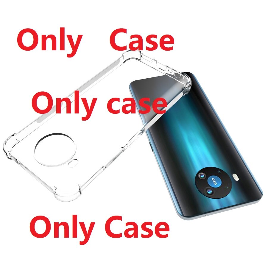 Carcasas transparentes para móvil para OnePlus Nord Case + Gel suave de cristal templado OnePlus Z/OnePlus 8 NORD 5G, funda de silicona transparente protectora: Only Case