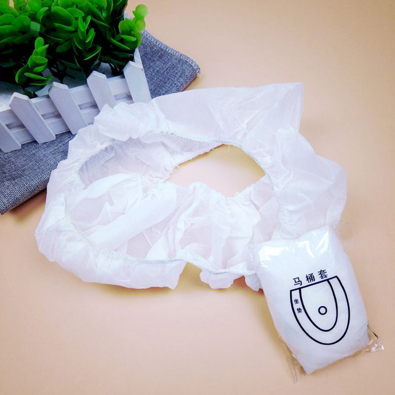 10 stk engangs ikke-vevd stoffmasse toalett setetrekk reise hotell biologisk nedbrytbart sanitær sikker leie til gravide kvinner bruk