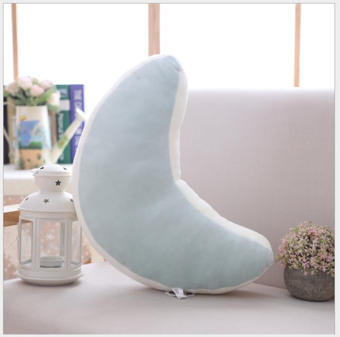 Mignon bonbons couronne nuage étoile lune arc-en-ciel oreiller rembourré doux coussin maison voiture décoration rose oreiller enfants d'anniversaire oreillers: 42x17x9 moon 1