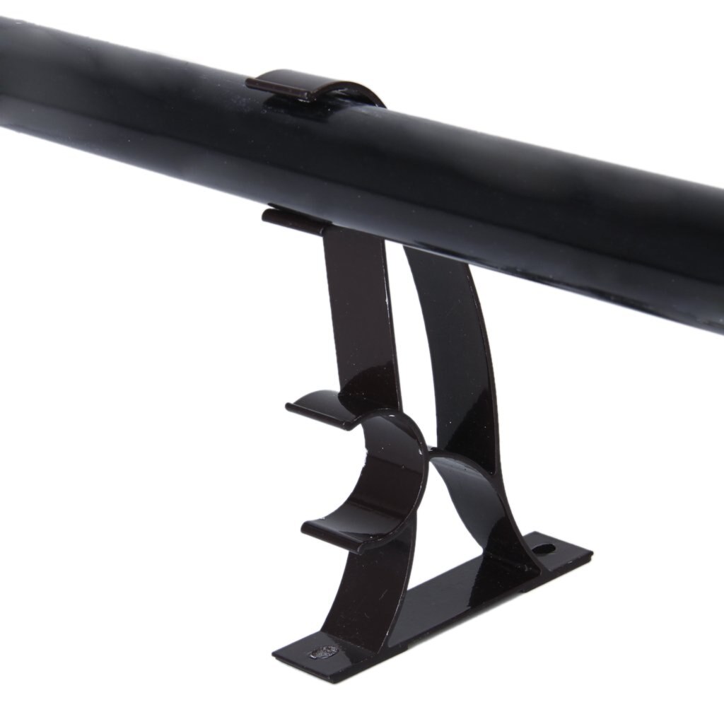 Aima 2 stk dobbelt gardinstangsstøtte til "metalstang -mørk kaffe