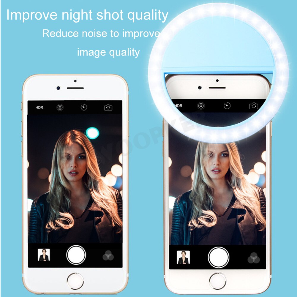 LED Lamps Selfie Ring Light for iPhone Andriod Ring Light Selfie Fill Light Enhancing USB Charge