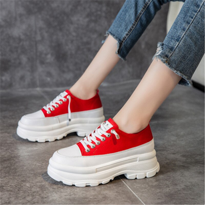 Damesko pustende komfort shopping dame gå sko sommer platå sko kvinner heve sko 35-39