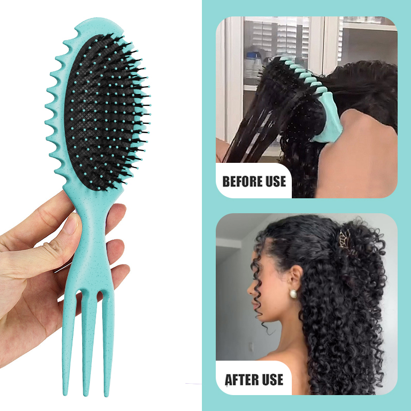 Salon Home Styling Comb Curl Defining Bounce Hair Brush Barbershop Boar Bristle Comb Detangling Shaping Hairbrushes