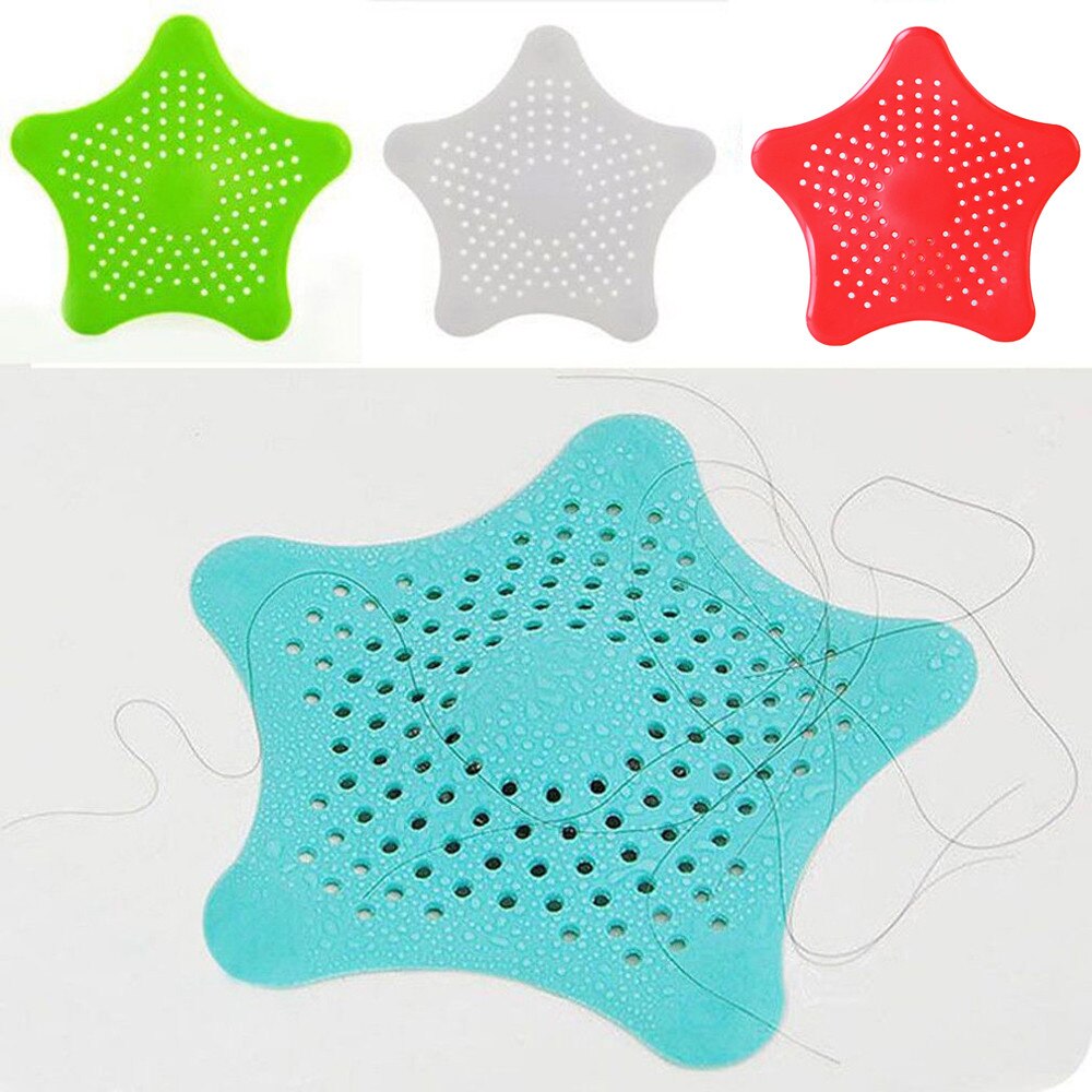 JENNIS HF BrandHair-Catcher Star Bathroom Drain Hair Catcher Bath Stopper Plug Sink Strainer Filter Shower Accessory #Y10