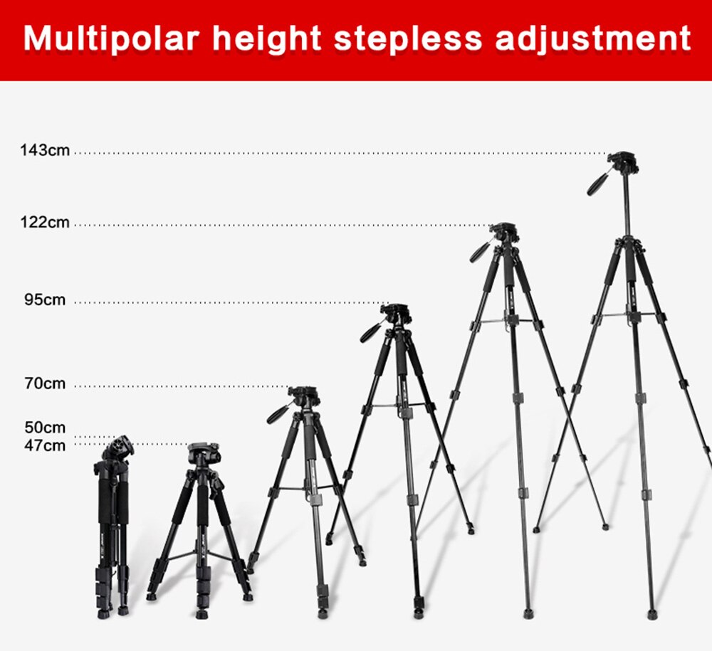 1.45m Aluminum Camera Tripod Monopod Travel Quick Release Ballhead for SLR DSLR Digital Vido Photo Studio Camcorder