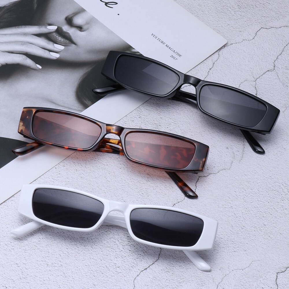 Rectangle Narrow Sunglasses Women Small Frame Sun Glasses Eyewear UV400 Driving Goggles